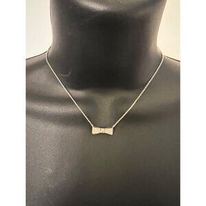 Kate spade bow silver metal necklace